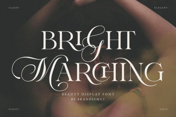 Bright Marching Font for Creative Projects